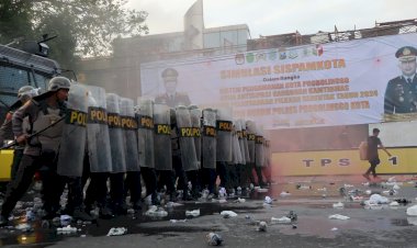 Jelang-Pemilukada-Serentak,-Polres-Probolinggo-Kota-Gelar-Simulasi-Pengamanan-Pilkada