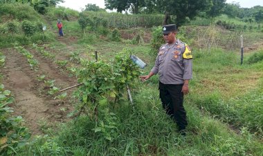 Bhabinkamtibmas-Desa-Kedungrejo-Cek-Lahan-P2B-untuk-Dukung-Ketahanan-Pangan