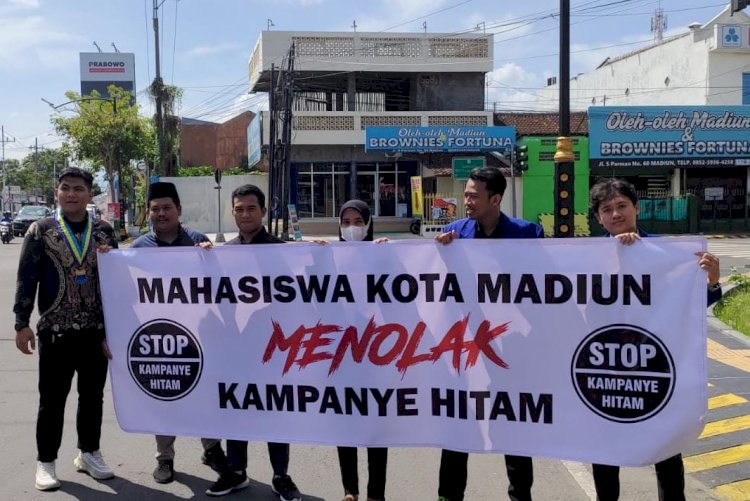 PMII Madiun Turun ke Jalan Bentuk Keprihatinan dan Tolak Kampanye Hitam