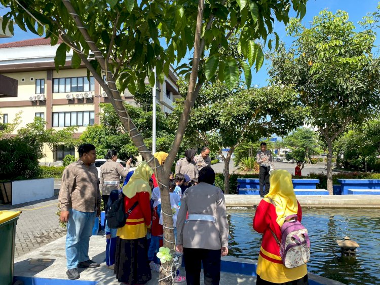 Taman dan Kolam, Tunjang Kenyamanan di Mako Polresta Sidoarjo