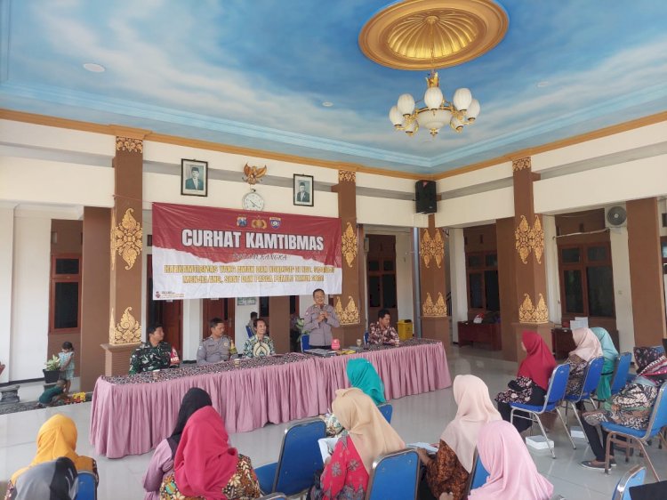 Sat Binmas Polresta Sidoarjo Gelar Curhat Kamtibmas di Desa Sidomulyo