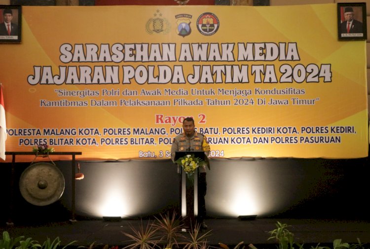 Road Show, Bidhumas Polda Jatim Gelar Sarasehan bersama Media Wujudkan Pilkada Damai