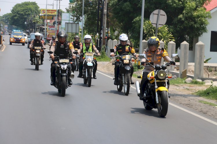 Polres Mojokerto Gelar Patroli Bermotor Pastikan Logistik Pilkada Aman