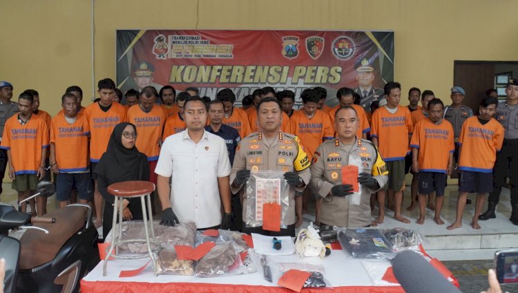 Polresta Sidoarjo Ungkap 53 Kasus Perjudian dan Ringkus 56 Tersangka