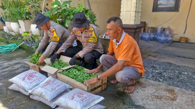 Polsek Balongbendo Salurkan Bibit Tanaman untuk Lahan Pangan Bergizi