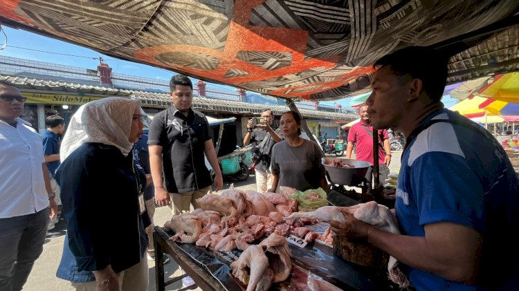 Satgas Pangan Polres Mojokerto Kota Sidak Pasar Stok Bapokting Jelang Ramadhan Stabil