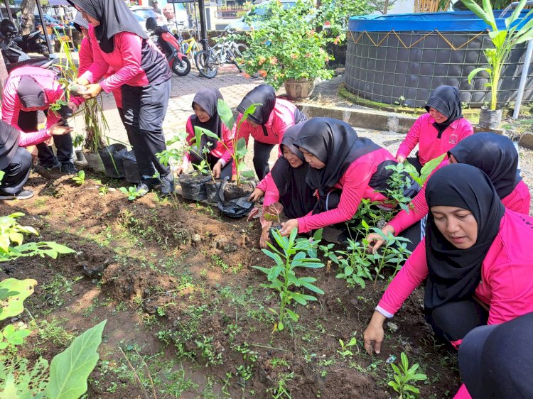 Ranting Tanggulangin Bhayangkari Cabang Kota Sidoarjo Kelolah Pekarangan Pangan Lestari