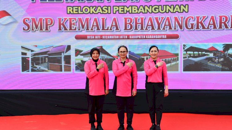 Ny. Juliati Sigit Prabowo Lakukan Peletakan Batu Pertama Pembangunan SMK Kemala Bhayangkari, Tanda Komitmen Pendidikan