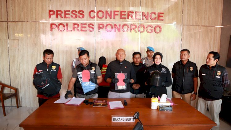 Polres Ponorogo Amankan Sepasang Kekasih Diduga Curi Motor Modus Dukun