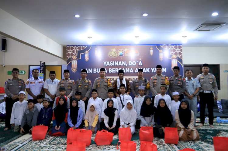 Safari Ramadhan Polres Gresik Gelar Doa dan Buka Bersama Anak Yatim