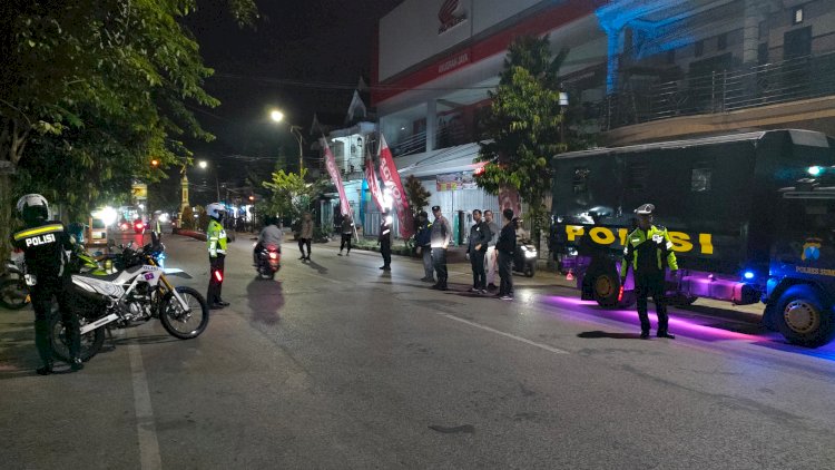 Ciptakan Situasi Kondusif di Bulan Ramadhan Polres Sumenep Patroli Sahur