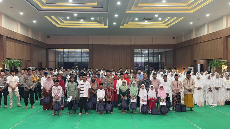 Peringati Nuzulul Quran, Polresta Sidoarjo Buka Puasa Bersama Anak Yatim dan Duafa