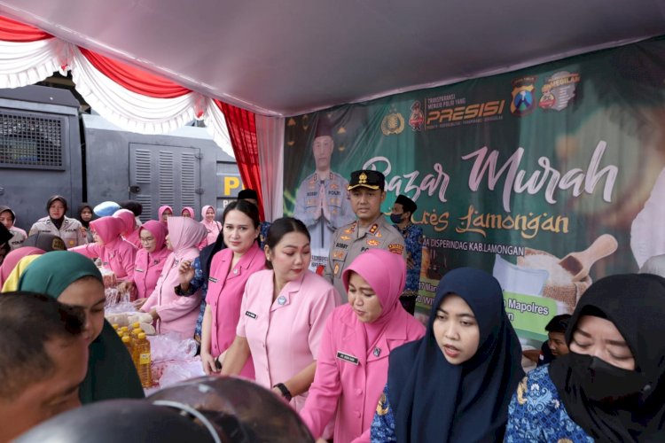 Polres Lamongan Gandeng Disperindag Gelar Bazar Ramadhan Murah